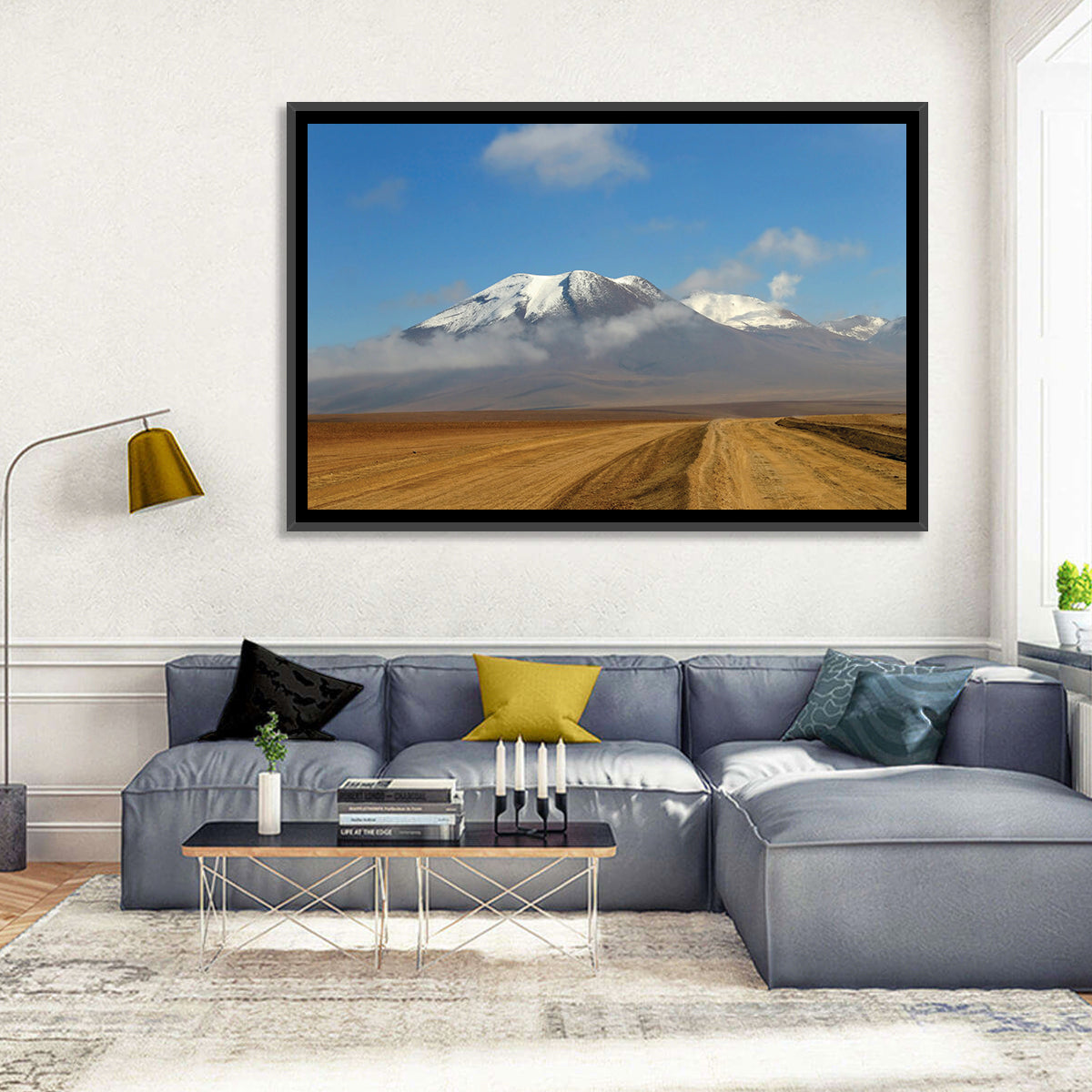 Road to Atacama Peaks Wall Art in a room, landscape