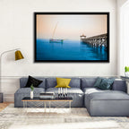 Outrigger Boat and Pier Wall Art