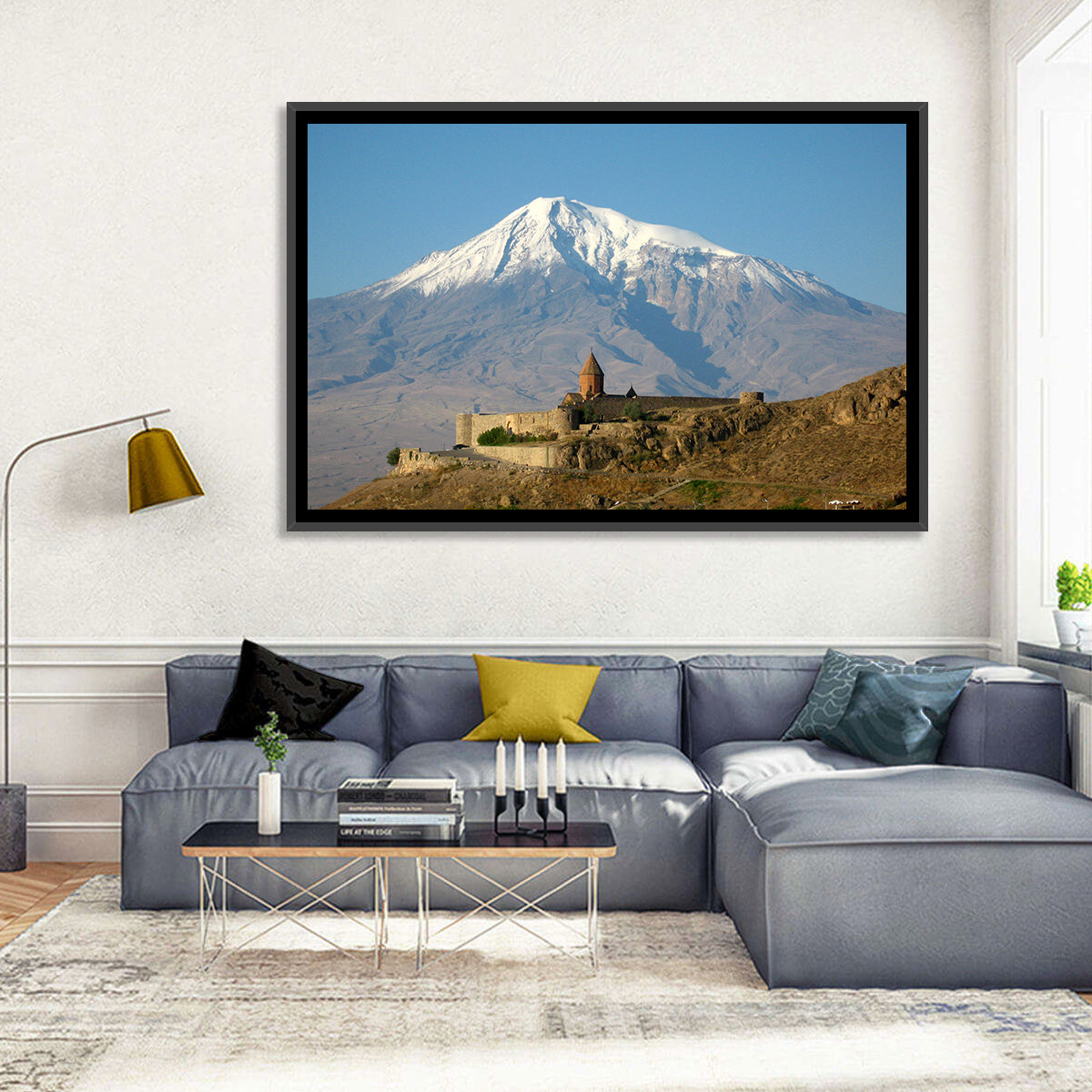 Khor Virap Monastery with Mount Ararat Wall Art in a room, landscape