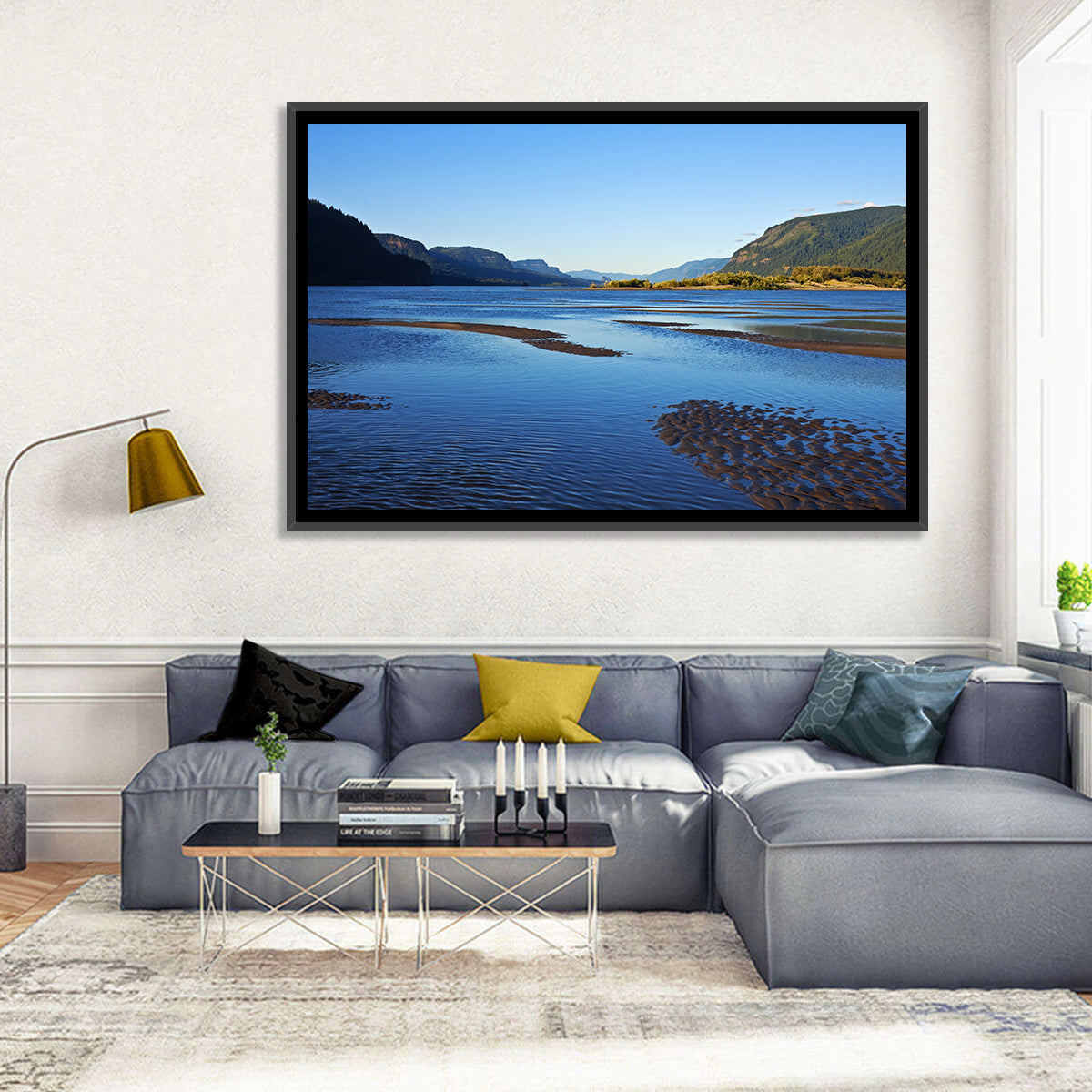 River Gorge Landscape Wall Art in a room, landscape
