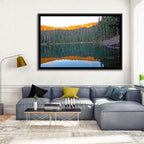 Golden Hour Lake Reflection Wall Art