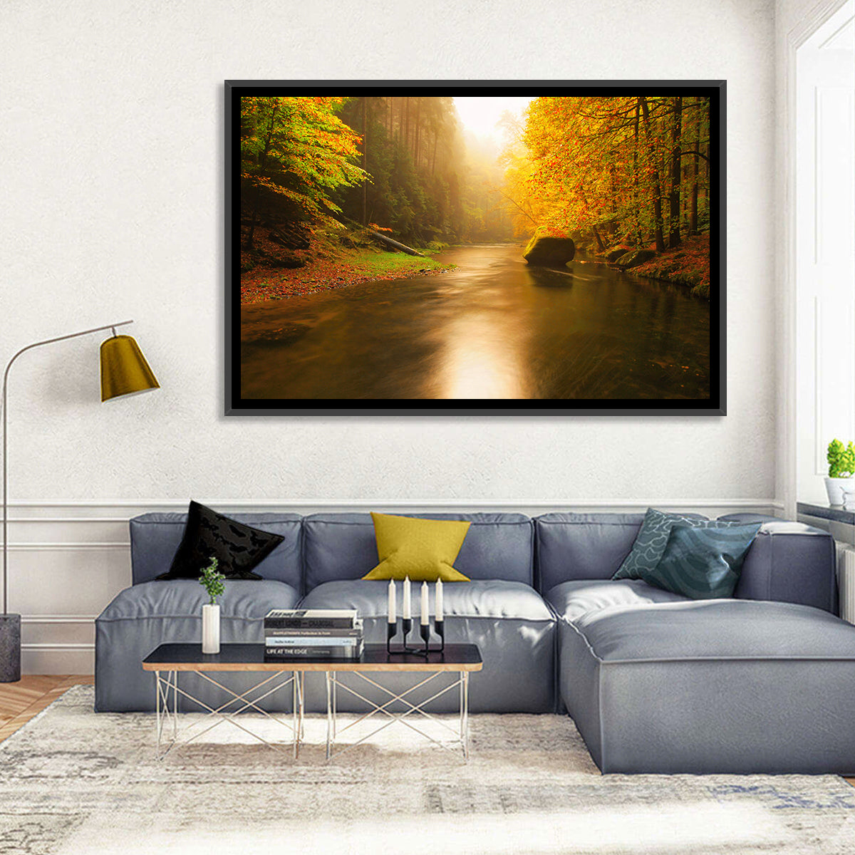 Misty Mountain River Wall Art