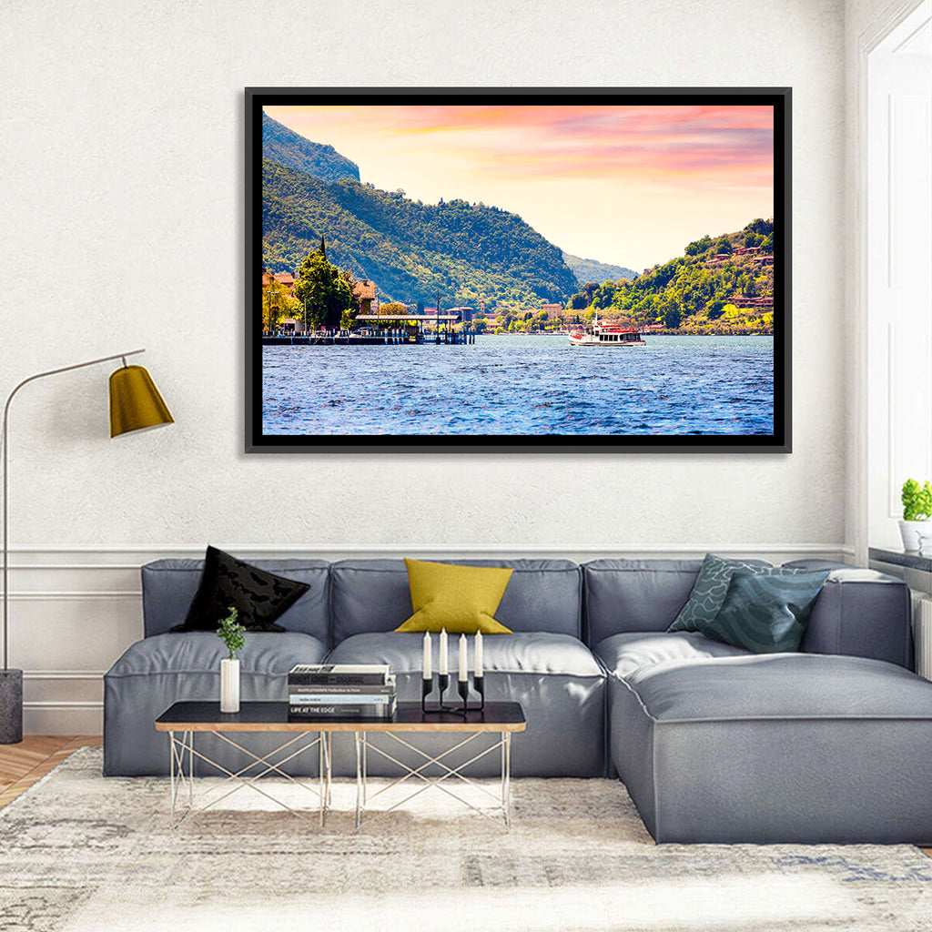 Lake Iseo Morning Harbor Wall Art