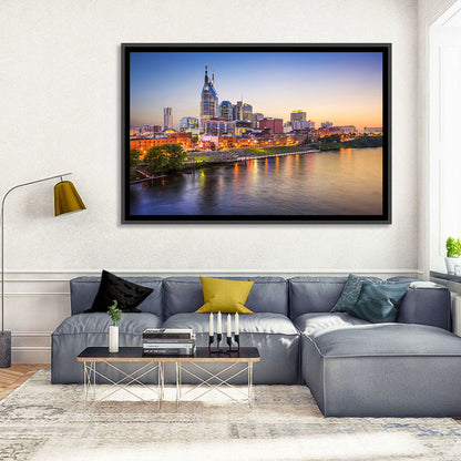 Nashville Skyline Over the Cumberland River Wall Art