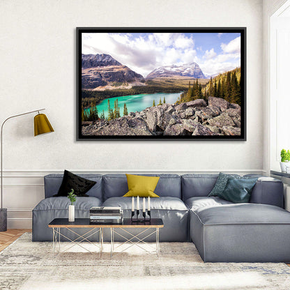 Lake Ohara Rocky Shore Wall Art