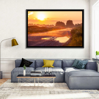 Dirt Road at Golden Hour Wall Art