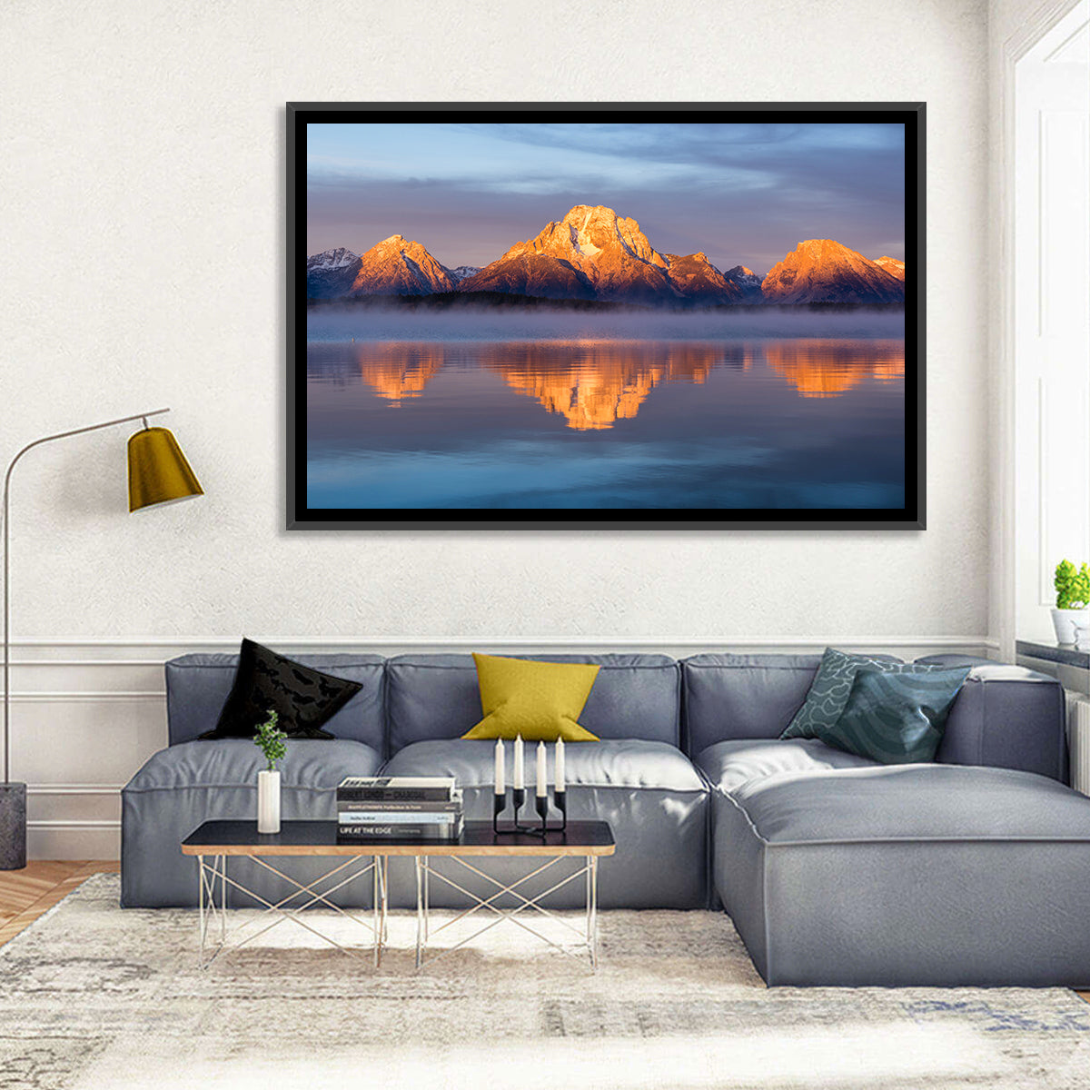 Mount Moran Sunrise Over Jackson Lake Wall Art