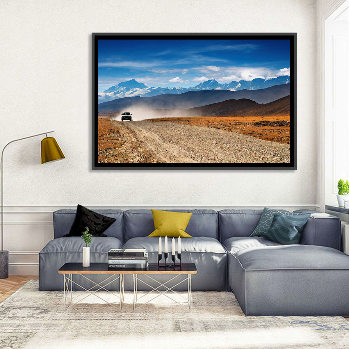 Road to Everest, Tibetan Highlands Wall Art in a room, landscape