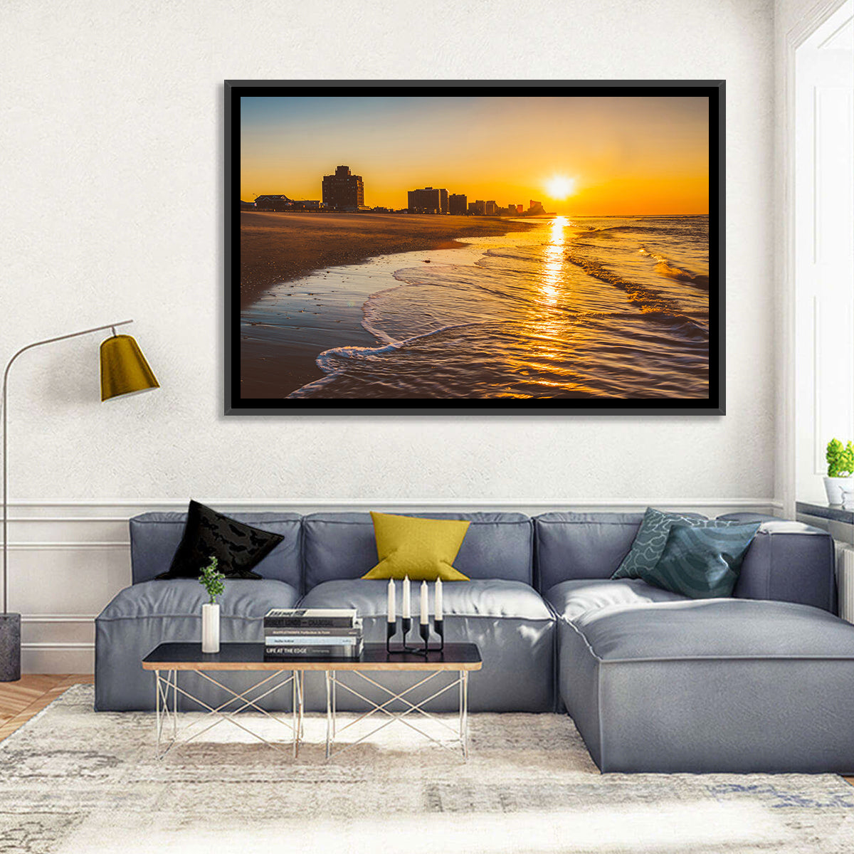 Ventnor Beach Sunrise Reflection Wall Art