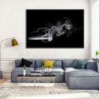 Swirling Smoke on Black Wall Art