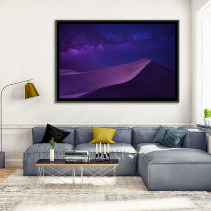 Lone Hiker Under the Milky Way Wall Art