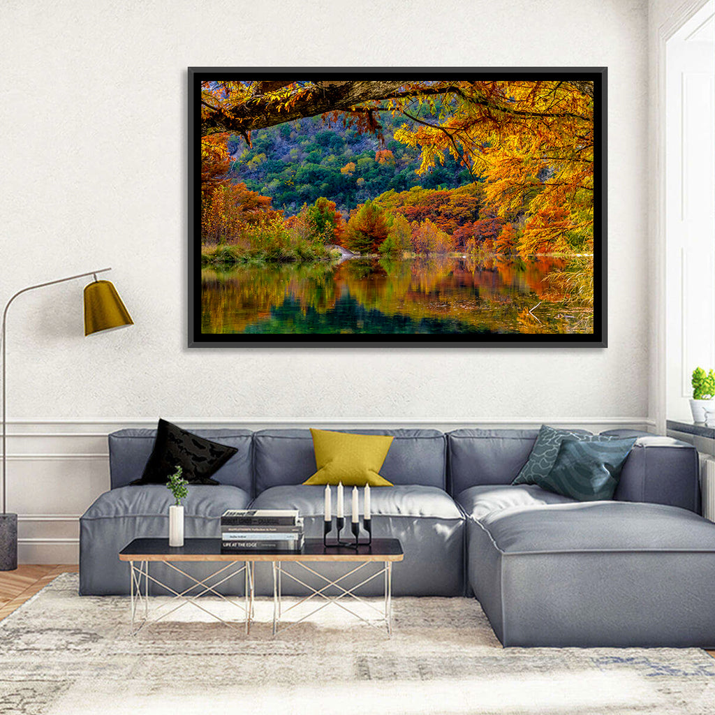 Frio River Autumn Reflection Wall Art