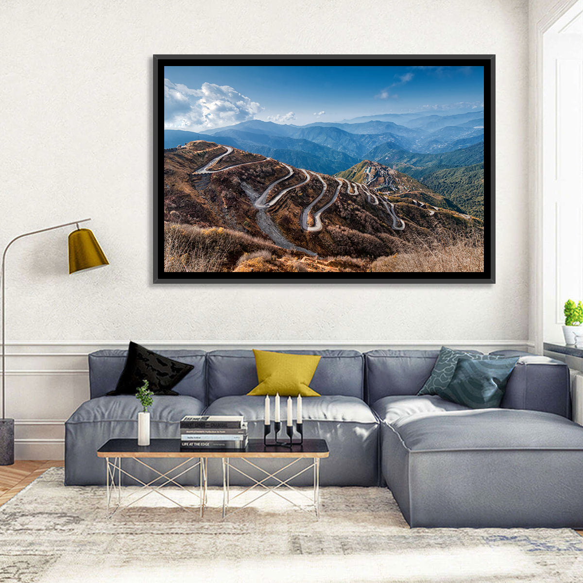 Zuluk Zig-zag Road, Sikkim Wall Art in a room, landscape