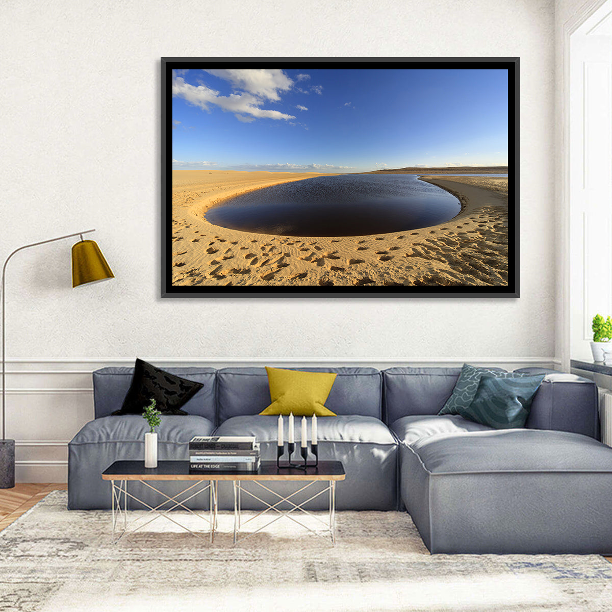 Fayoum Lake Footprints Wall Art