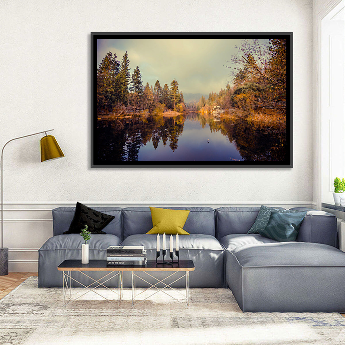 Misty Lake Fulmor Reflection Wall Art