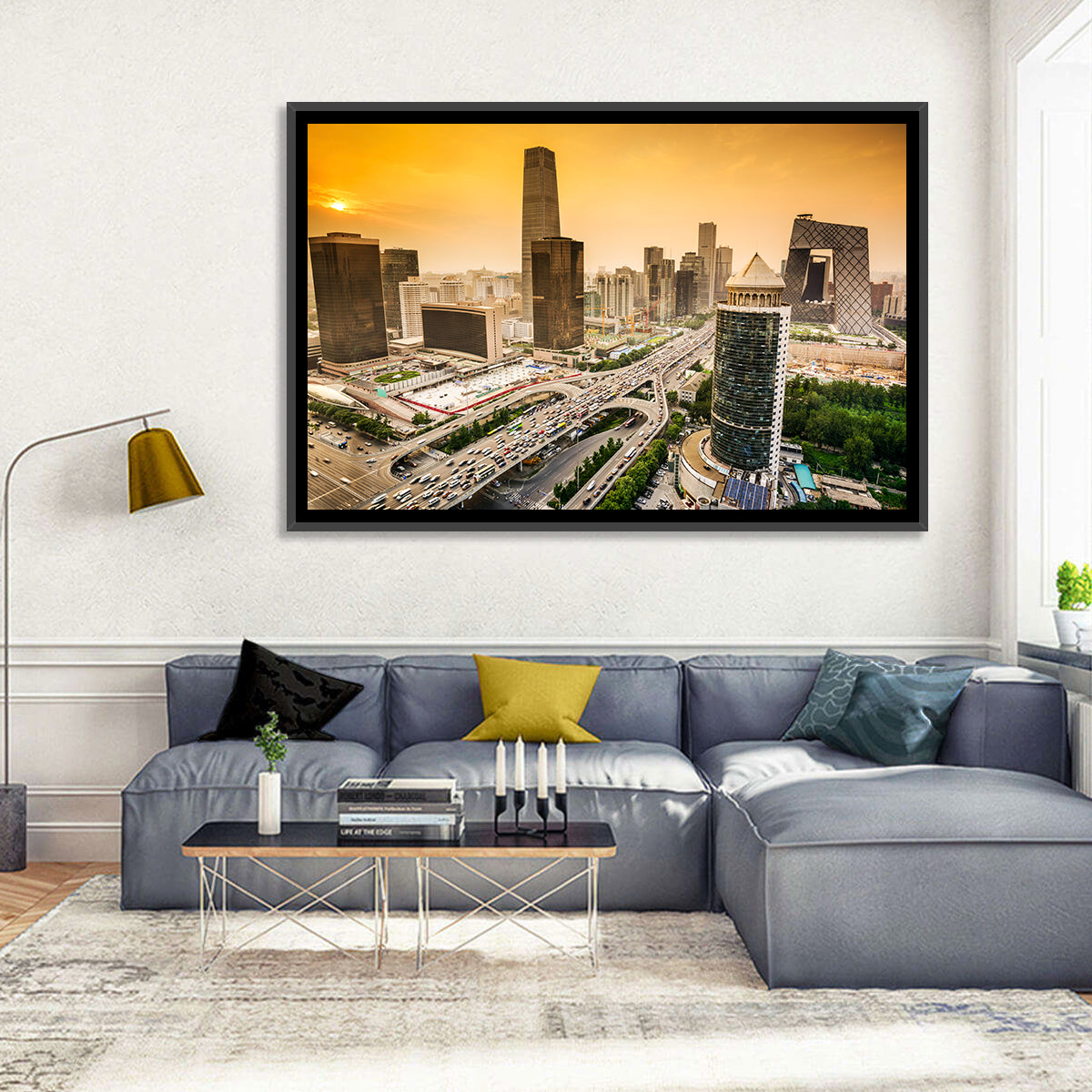 Beijing Cbd Skyline at Sunset Wall Art