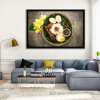 Nasi Campur in Woven Basket Wall Art