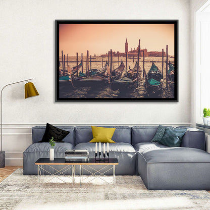 Venetian Gondolas at Dusk Wall Art