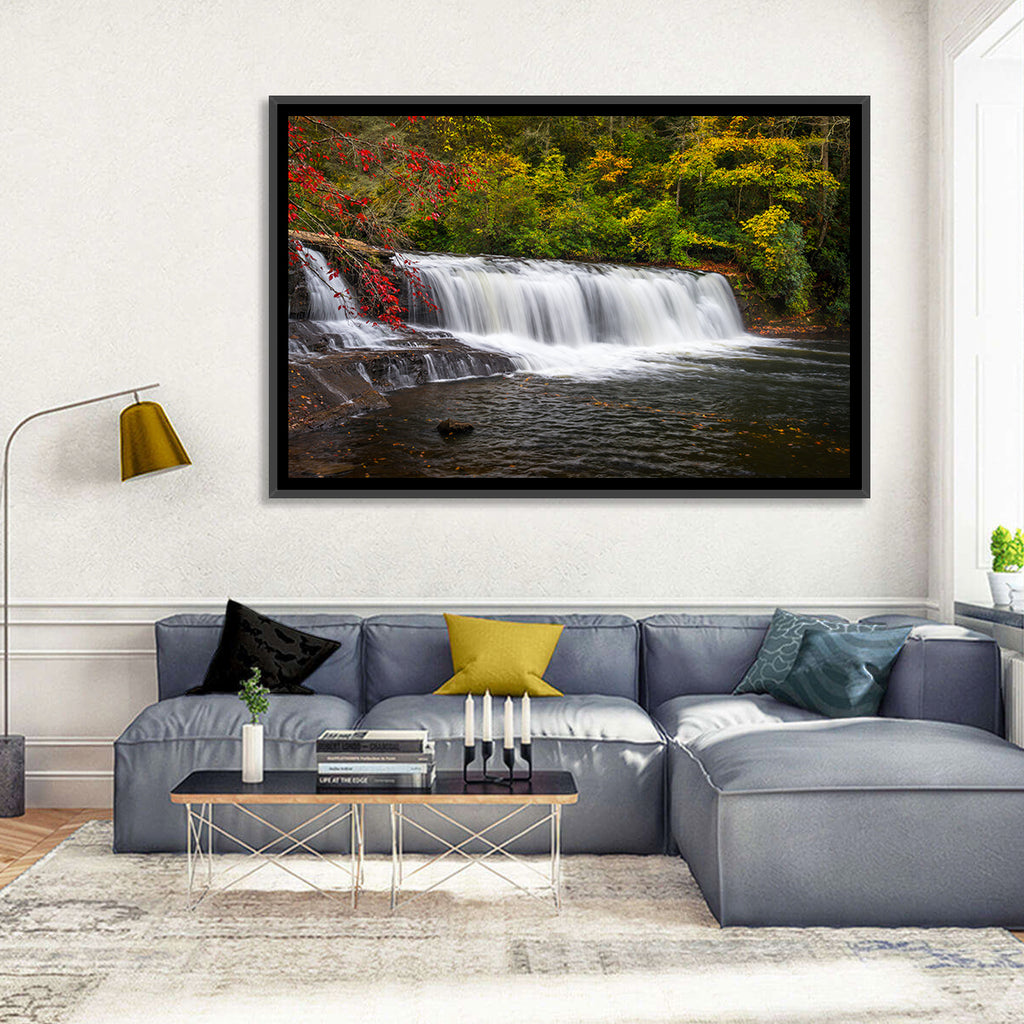 Blue Ridge Autumn Waterfall Wall Art