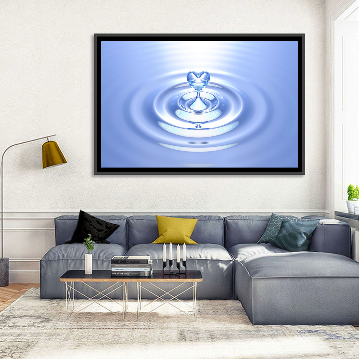 Heart Shaped Water Splash Wall Art