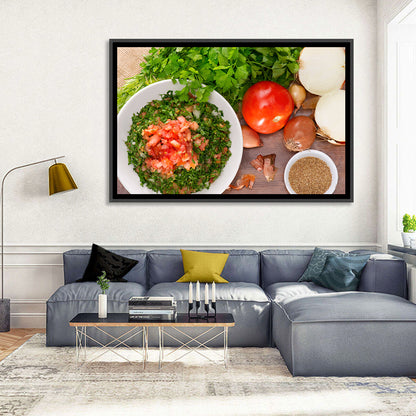 Top-down Tabbouleh Salad Wall Art