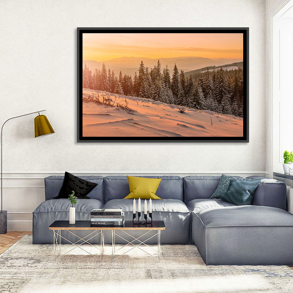 Hoverla Snowfield at Sunset Wall Art