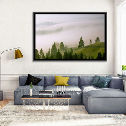 Foggy Summer Landscape Wall Art