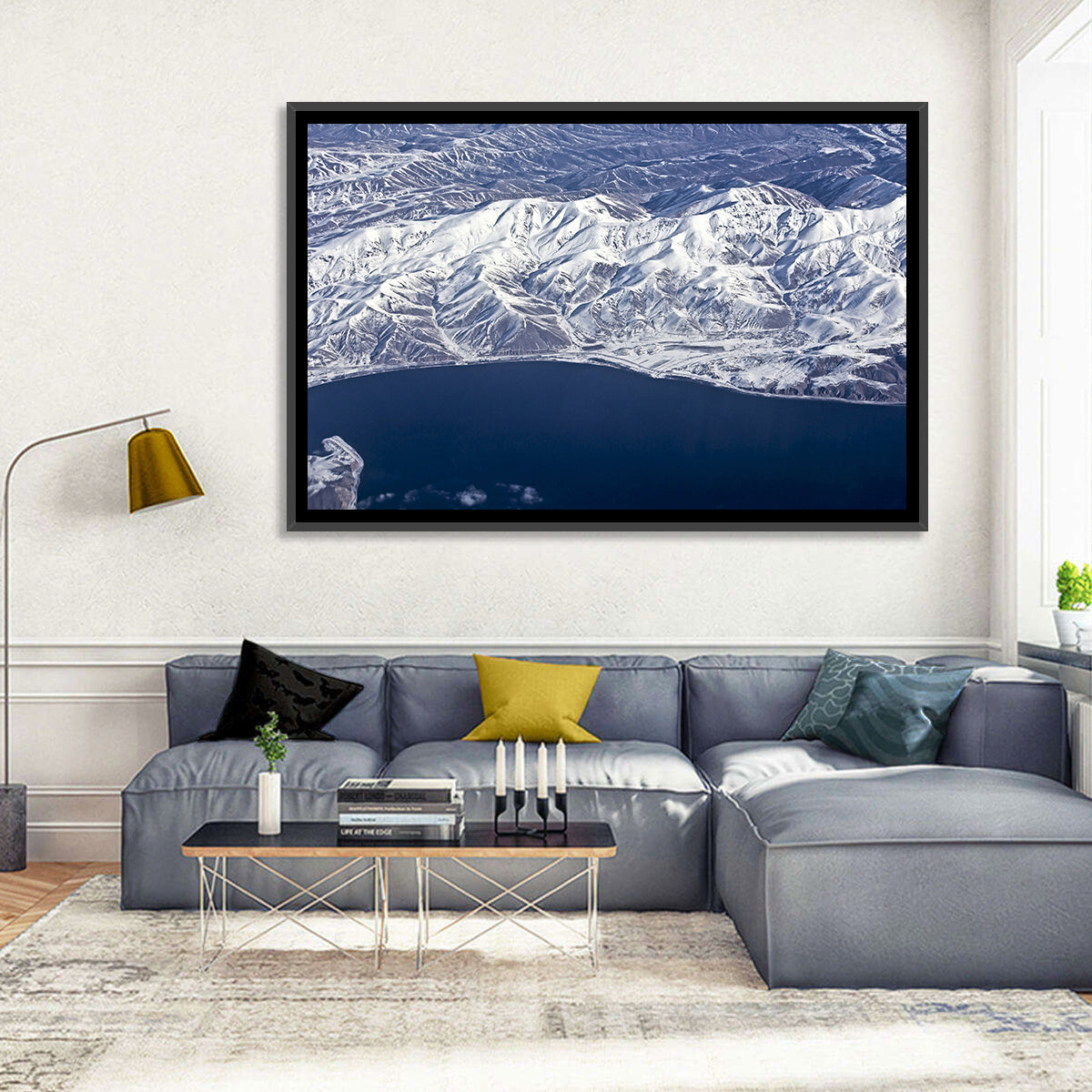 Lake Sevan Aerial Winter View Wall Art