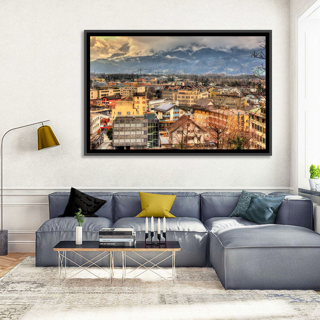 Vaduz Autumn Cityscape Wall Art