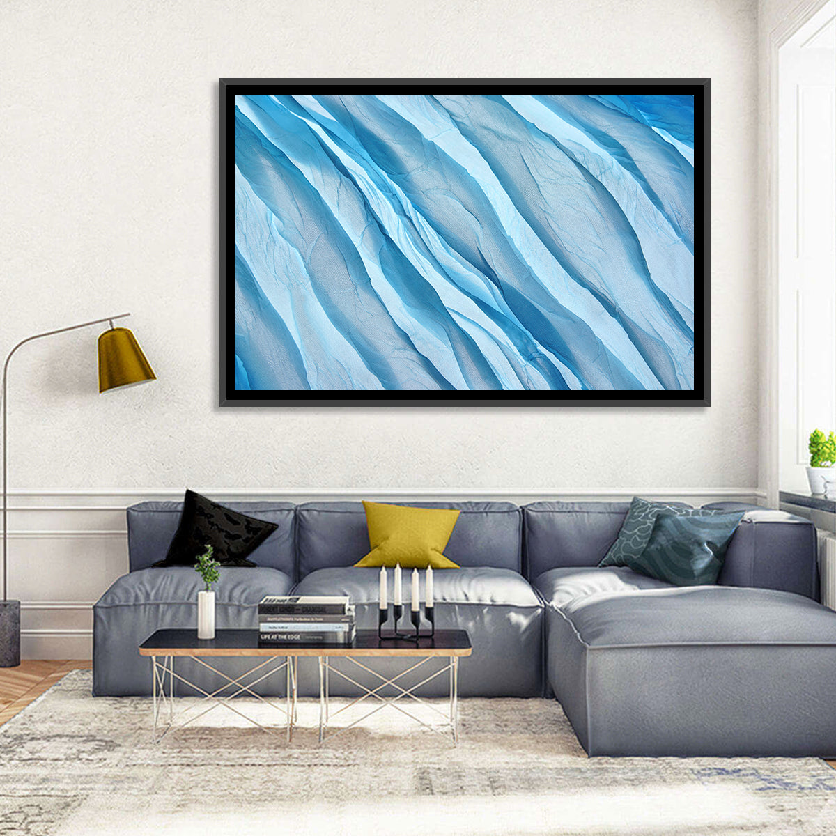 Diagonal Chiffon Layers Wall Art