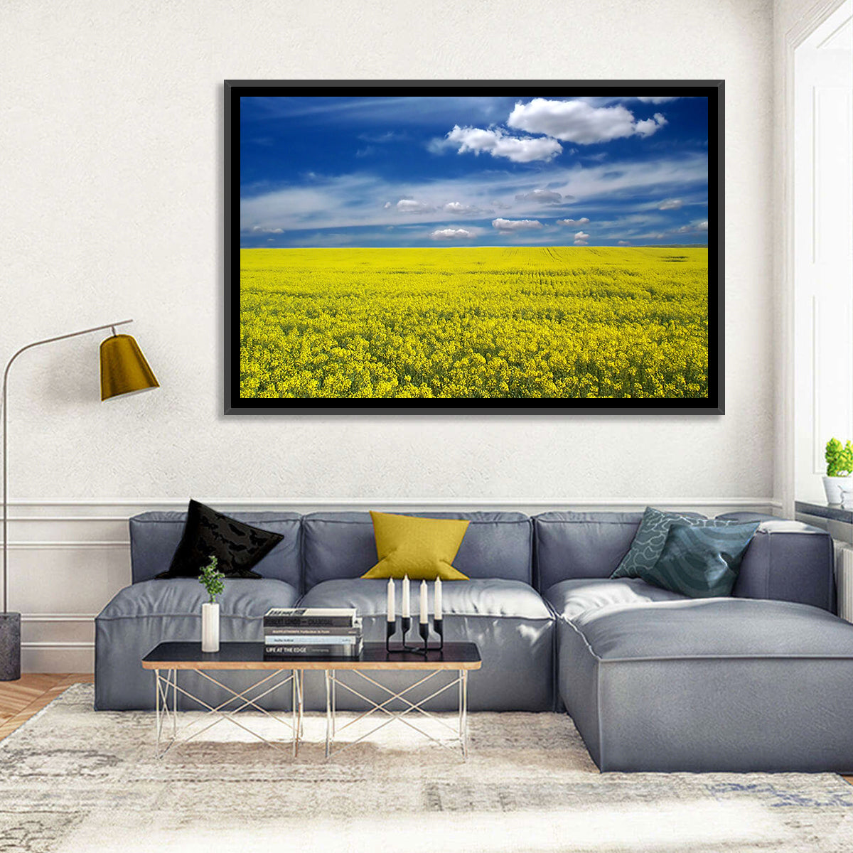 Sunlit Canola Field Wall Art