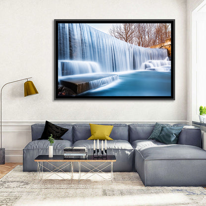 Seeley's Pond Winter Waterfall Wall Art