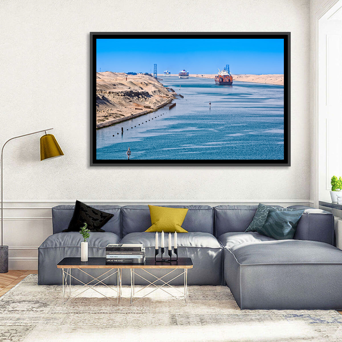 Suez Canal Container Ships Wall Art