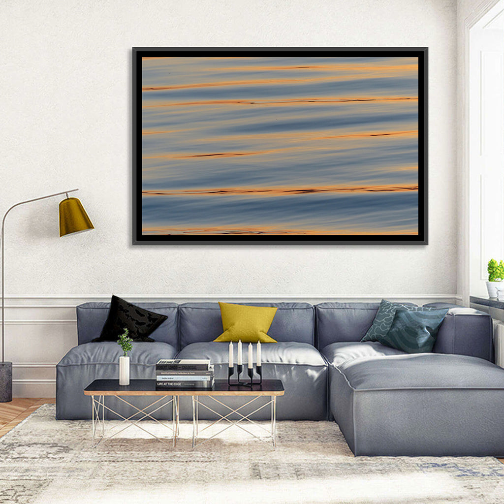 Sunset Ripples Abstract Wall Art