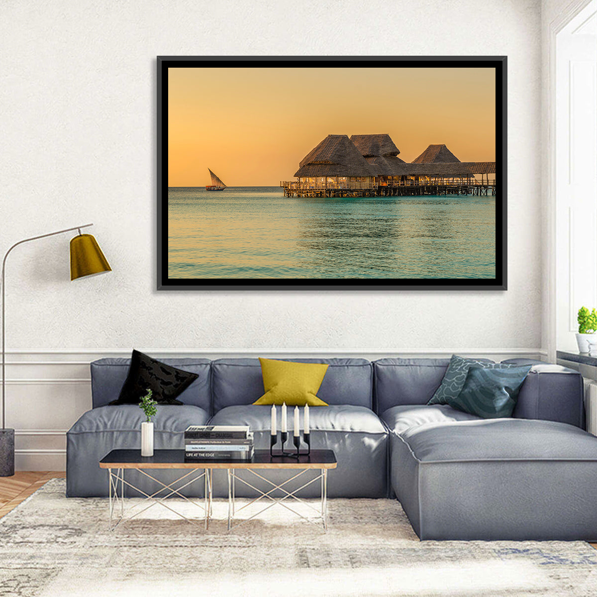 The Rock Restaurant Sunset Wall Art