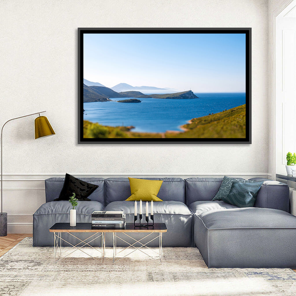 Coastal Cliffs and Lighthouse Bay Wall Art