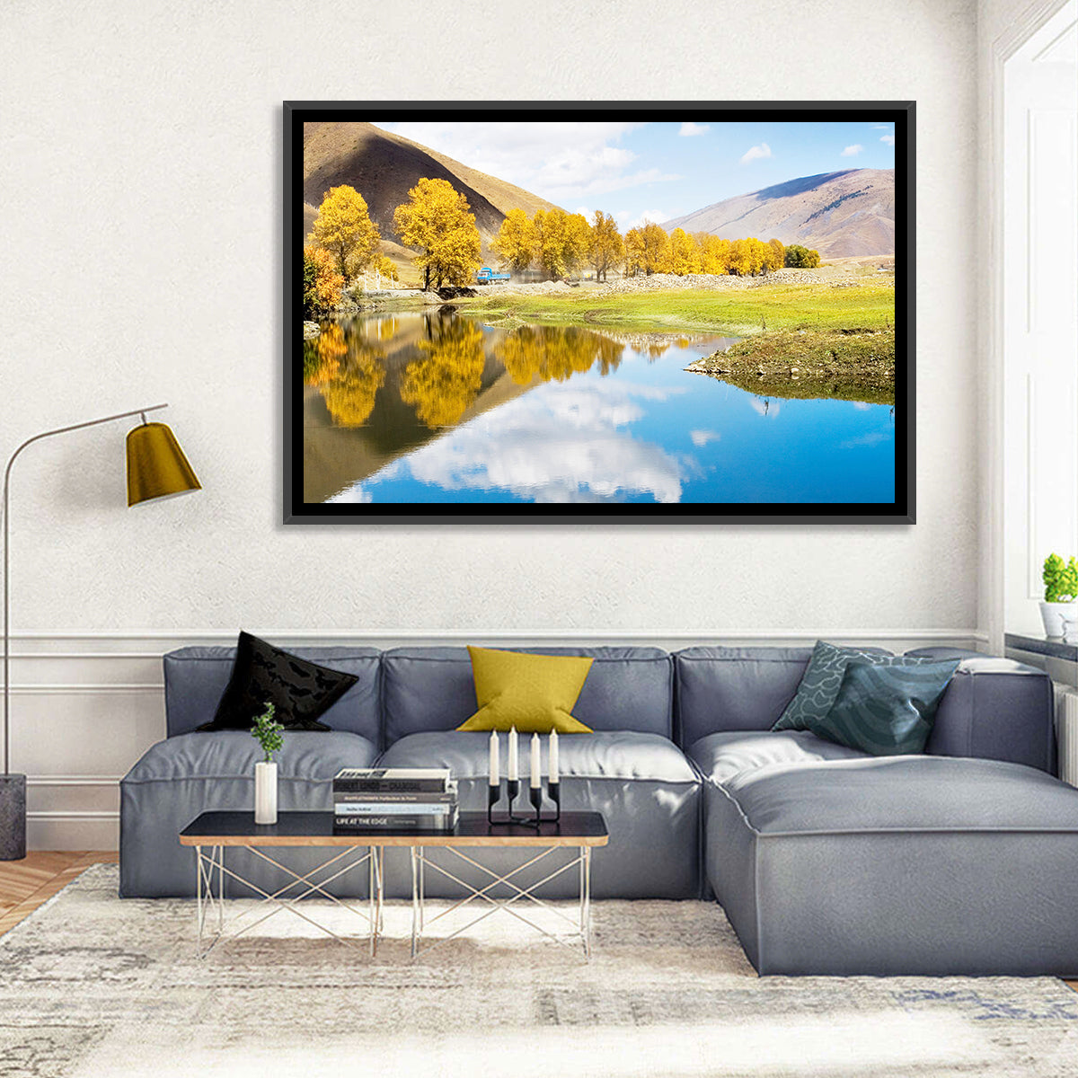 Chanxi Autumn Reflection Road Wall Art
