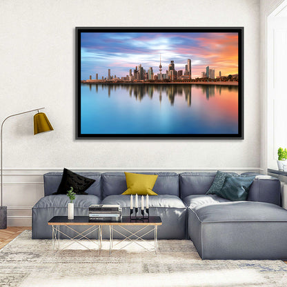 Kuwait City Skyline at Sunset Wall Art