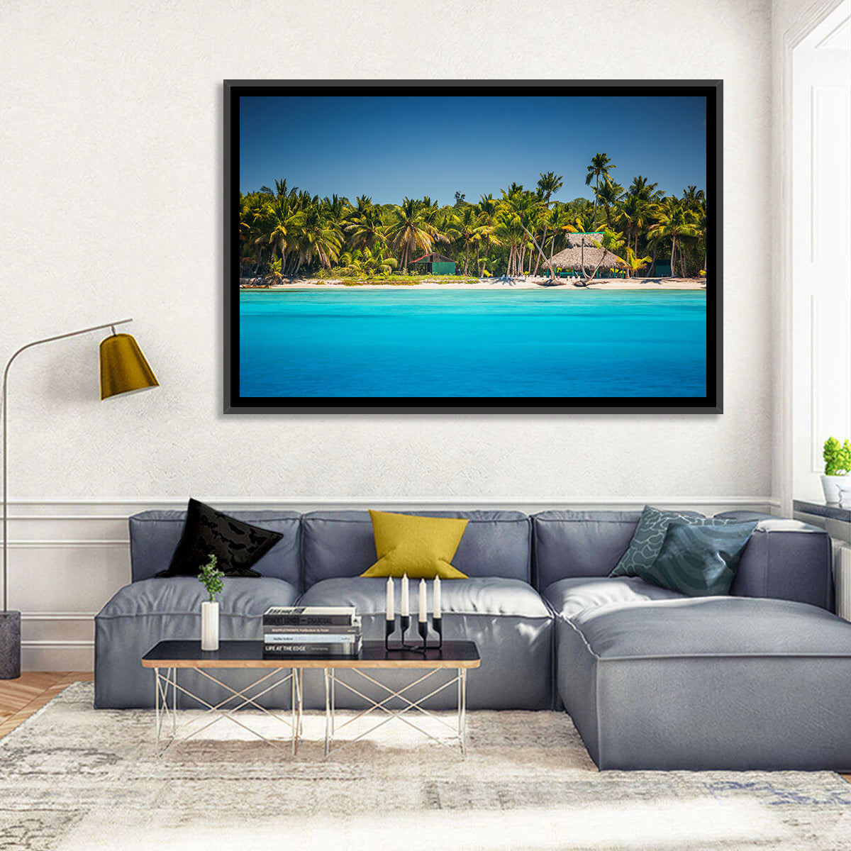 Punta Cana Beach Wall Art in a room, landscape