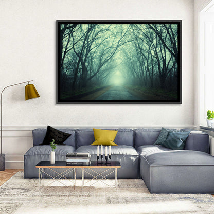 Foggy Forest Pathway Wall Art