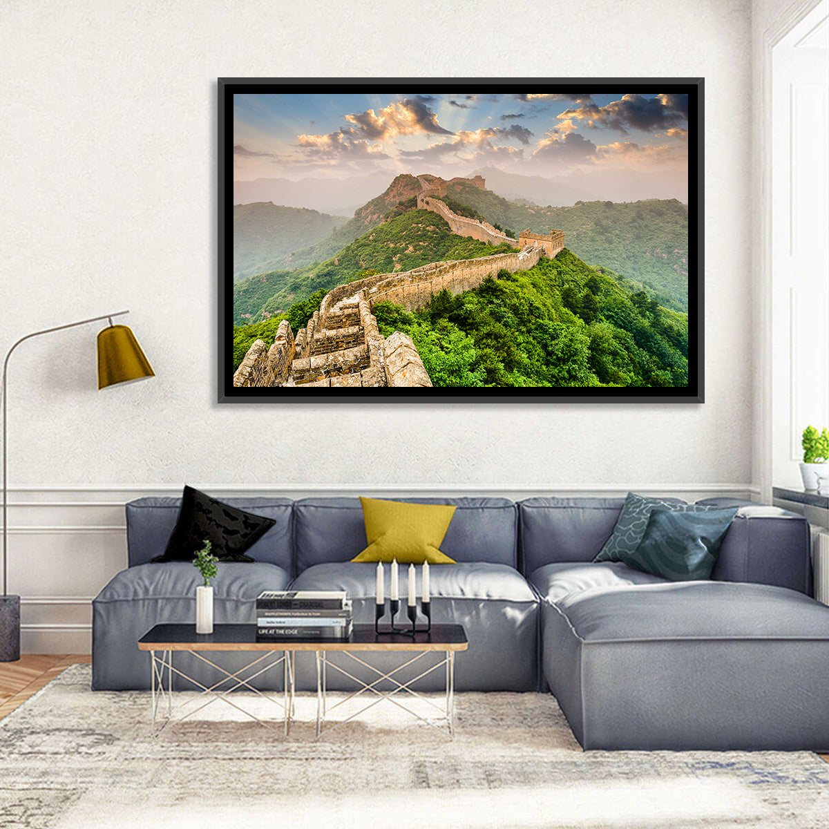 Great of China Wall Art in a room, landscape