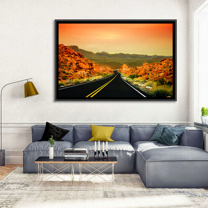 Valley of Fire Ii Road at Sunset Wall Art
