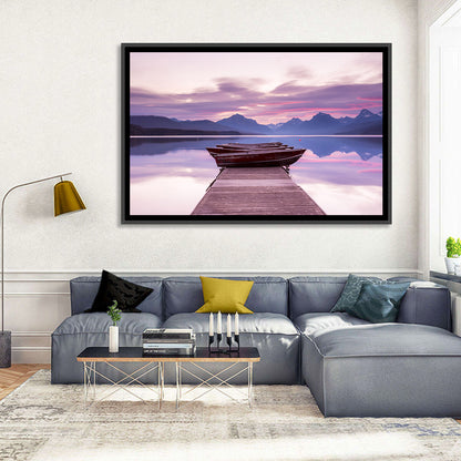 Lake Mcdonald Sunset Dock Wall Art