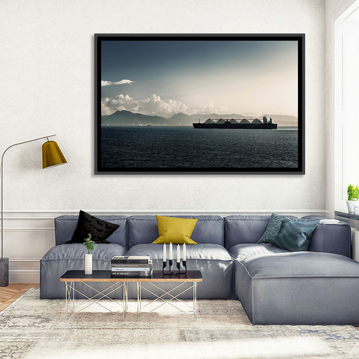 Lng Tanker at Sea Wall Art