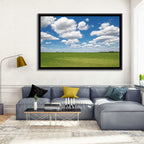 Cloud Filled Sky Over Meadow Wall Art