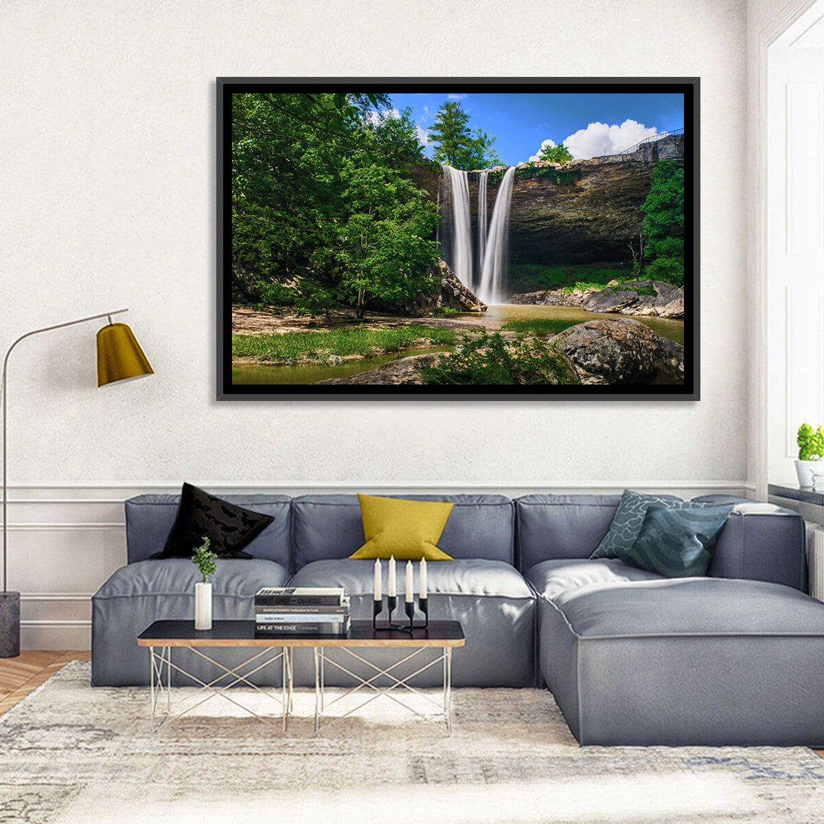 Noccalula Falls Waterfall in Daylight Wall Art