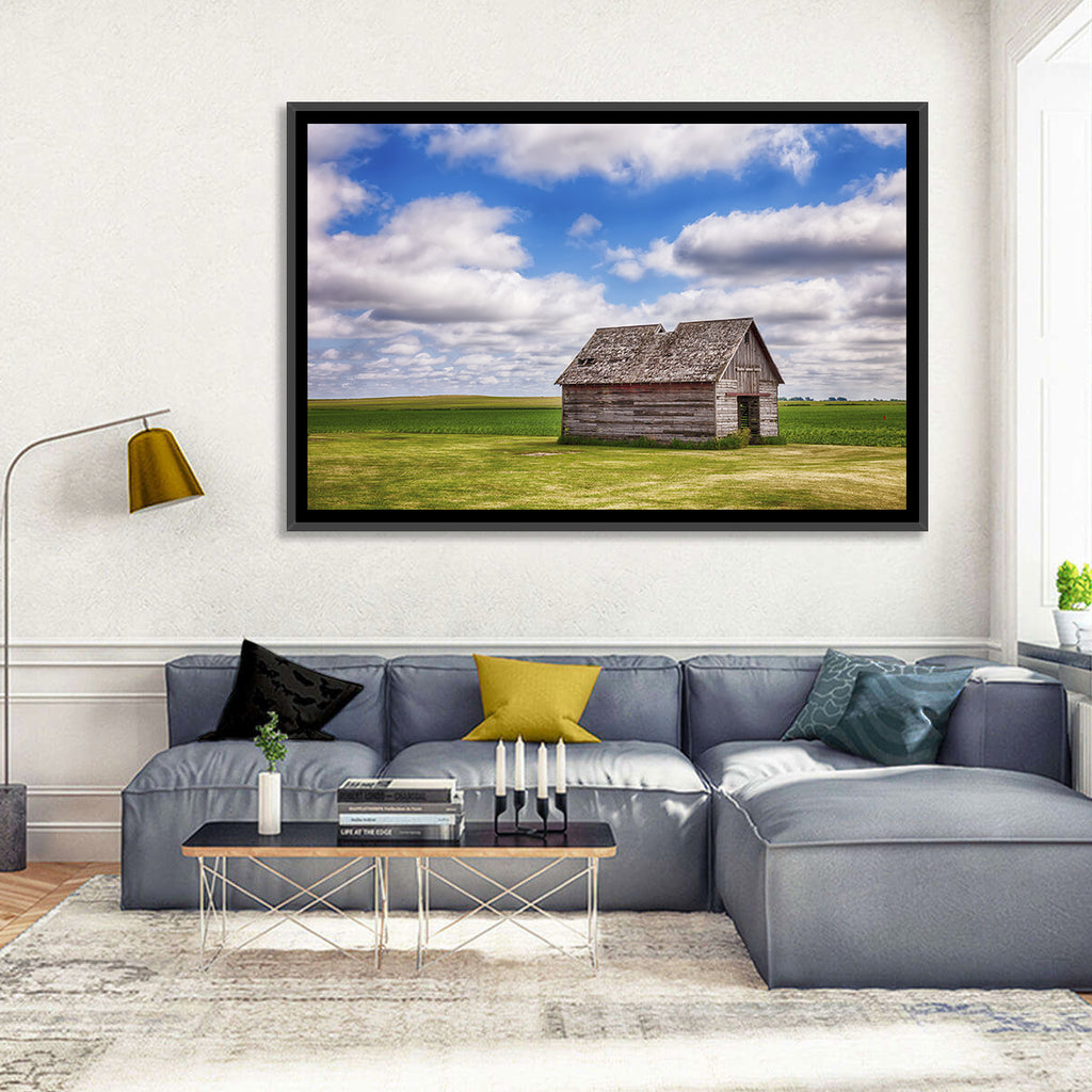 Old Farm Shed in Field Wall Art