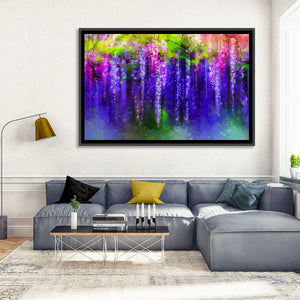 Abstract Wisteria Floral Wall Art