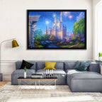 Cinderella Castle Fireworks Illustration Wall Art