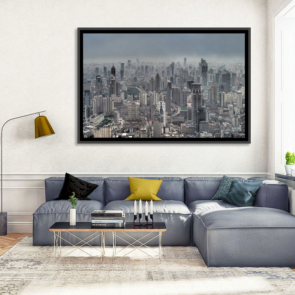 Shanghai Layered Skyline Wall Art